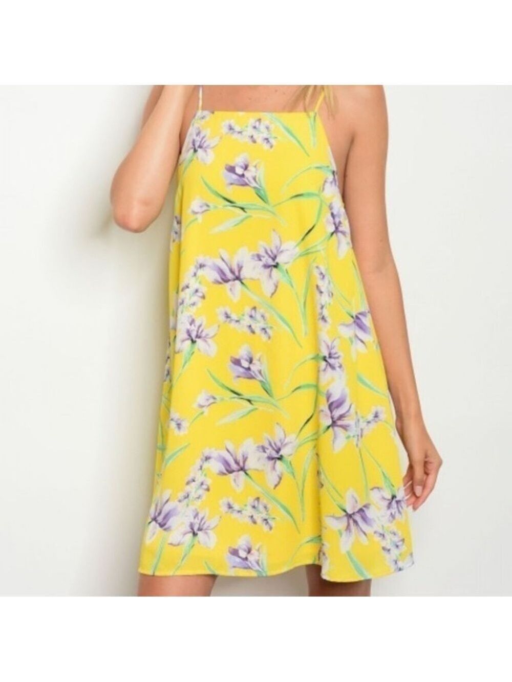 Peach Love California Yellow Floral Dress